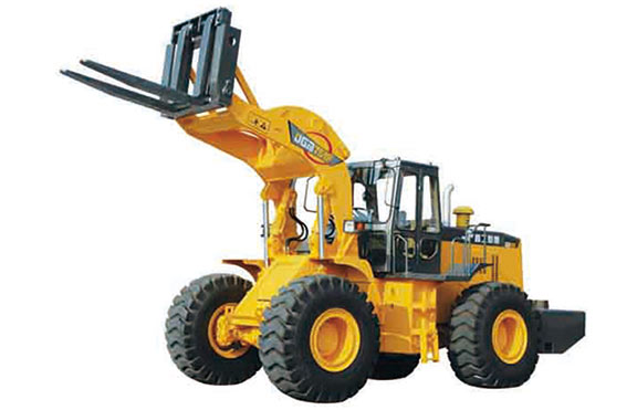 第一臺晉工叉裝機(jī)下線。